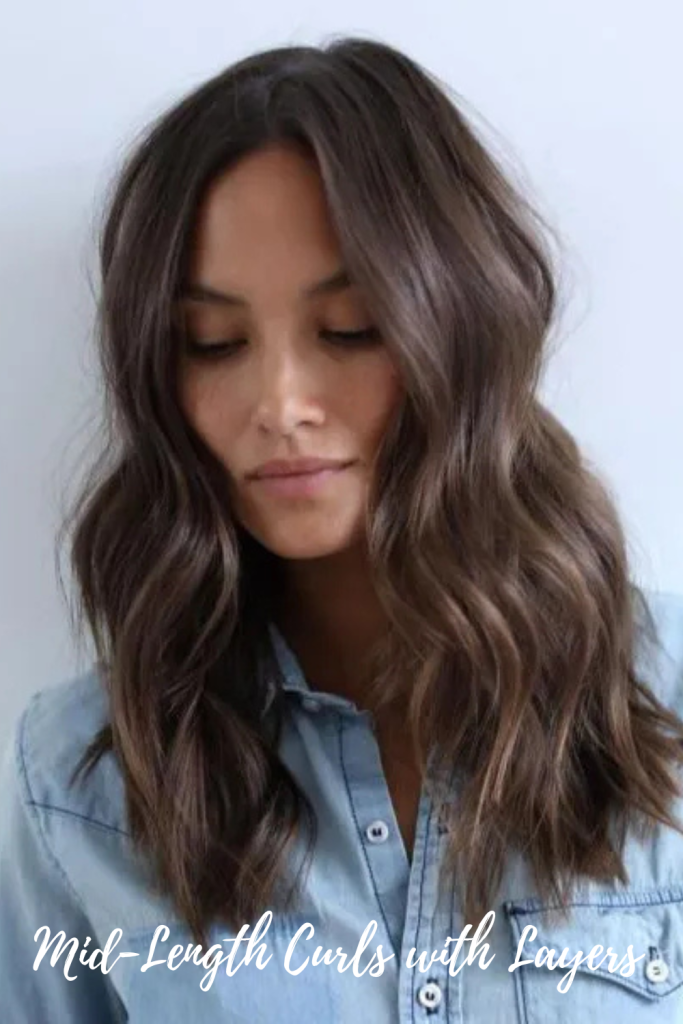 Mid-Length Curls with Layers