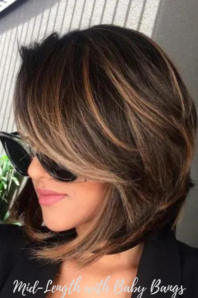 Mid-Length with Baby Bangs