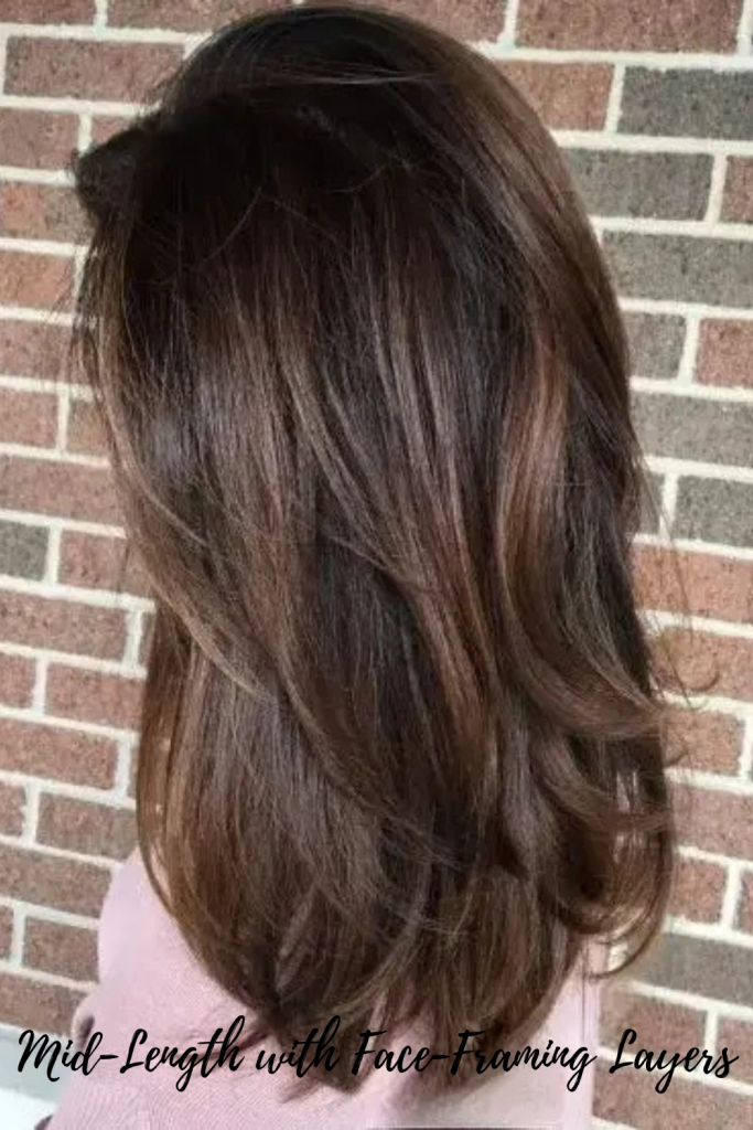 Mid-Length with Face-Framing Layers