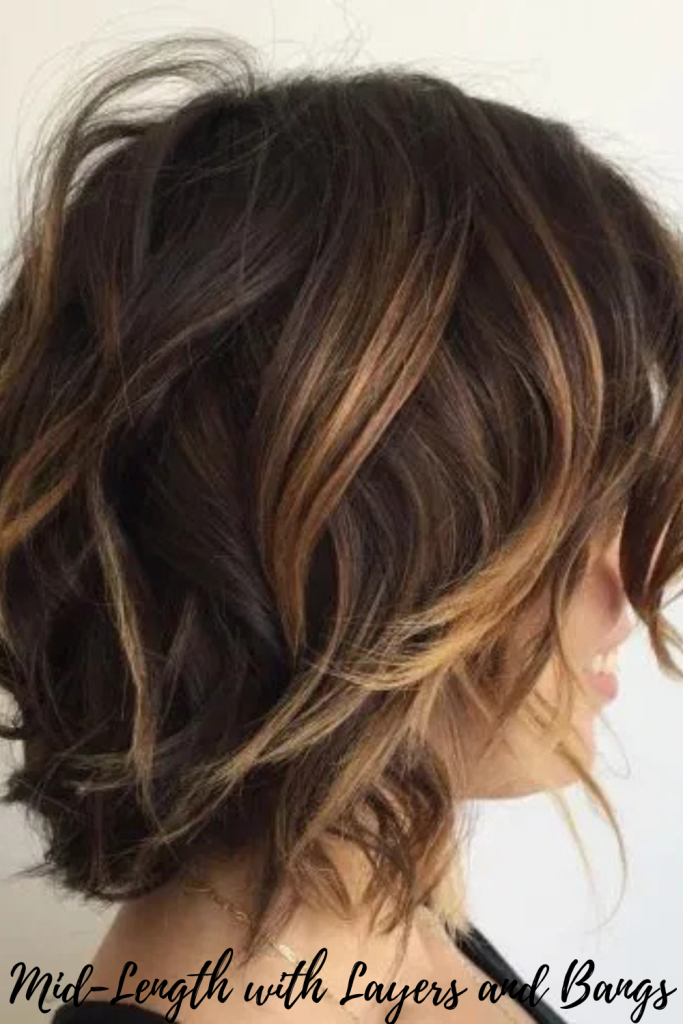 Mid-Length with Layers and Bangs
