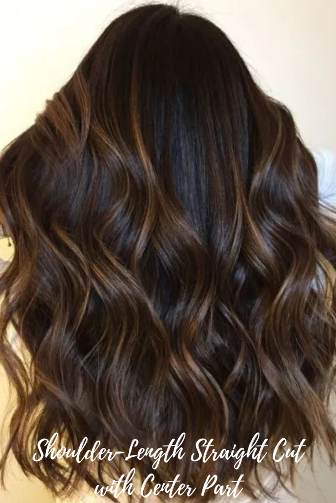 Shoulder-Length Straight Cut with Center Part