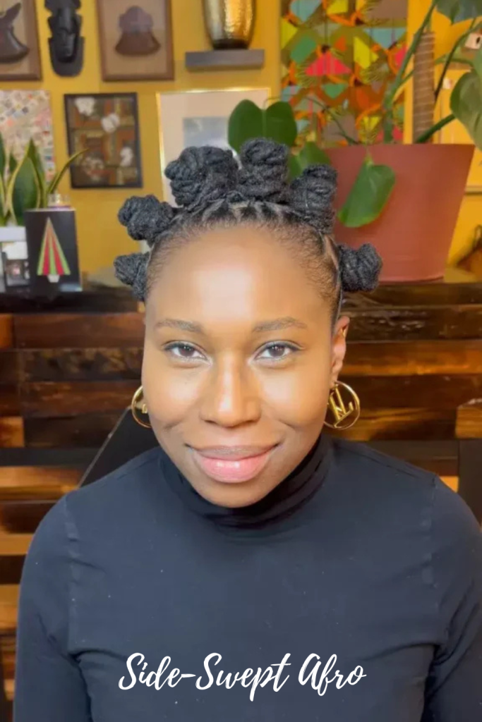 Side-Swept Afro
