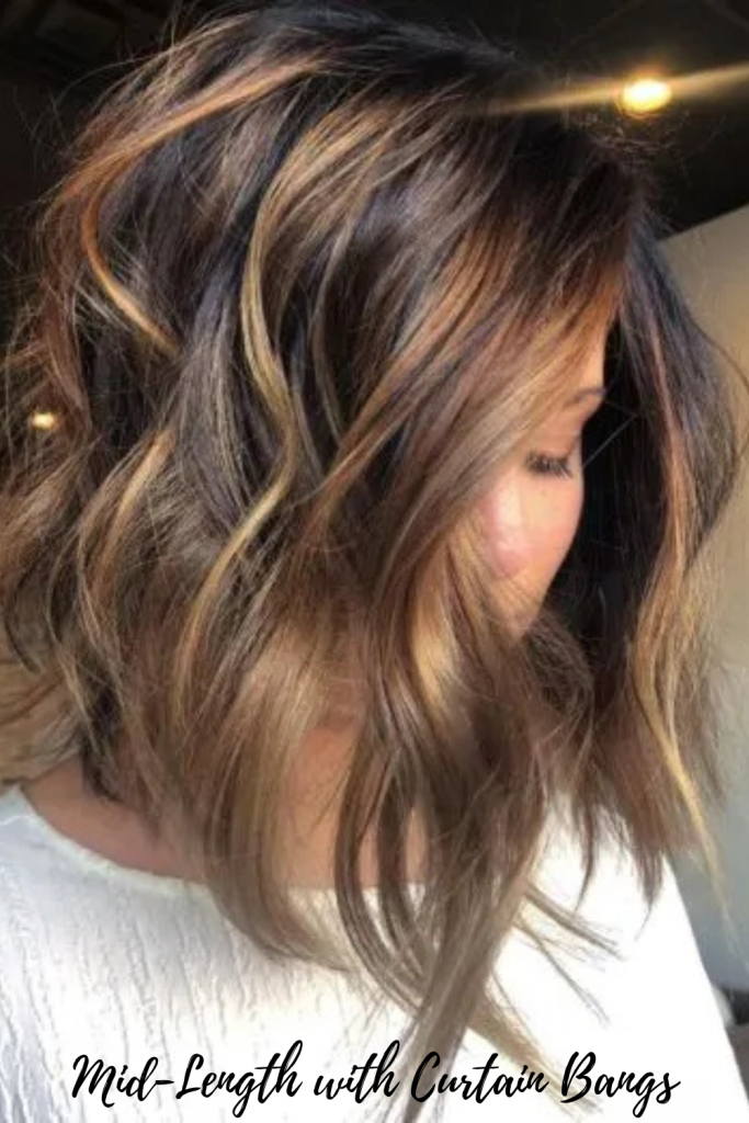 Mid-Length with Curtain Bangs