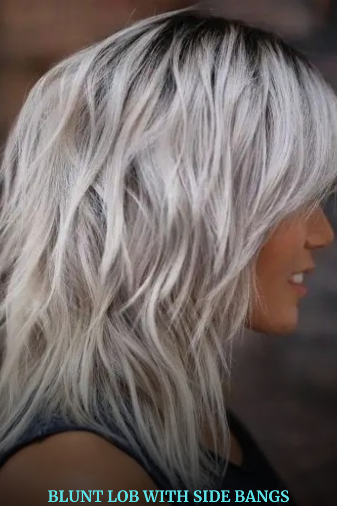 Blunt Lob with Side Bangs