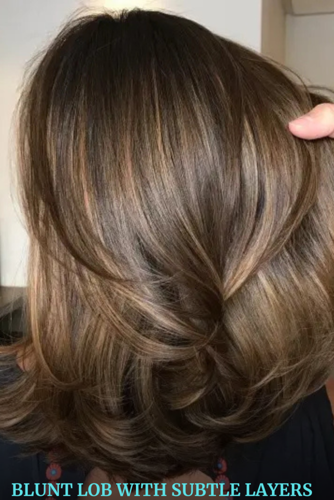 Blunt Lob with Subtle Layers