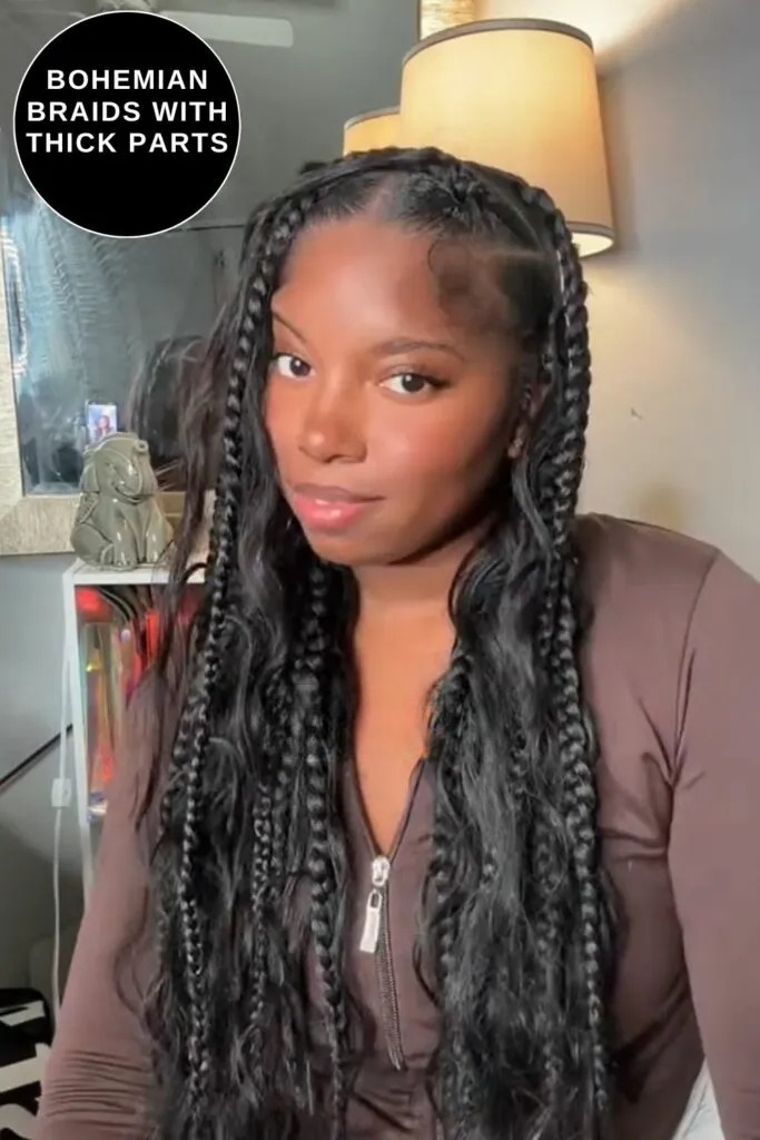 Bohemian Knotless Braids 