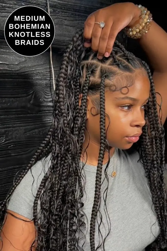 Bohemian Knotless Braids