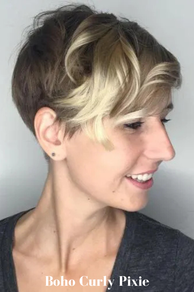 Boho Curly Pixie