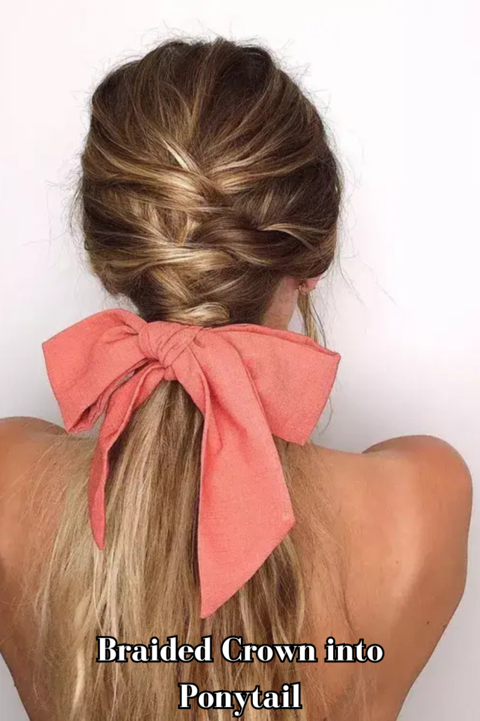 Braided Crown into Ponytail
