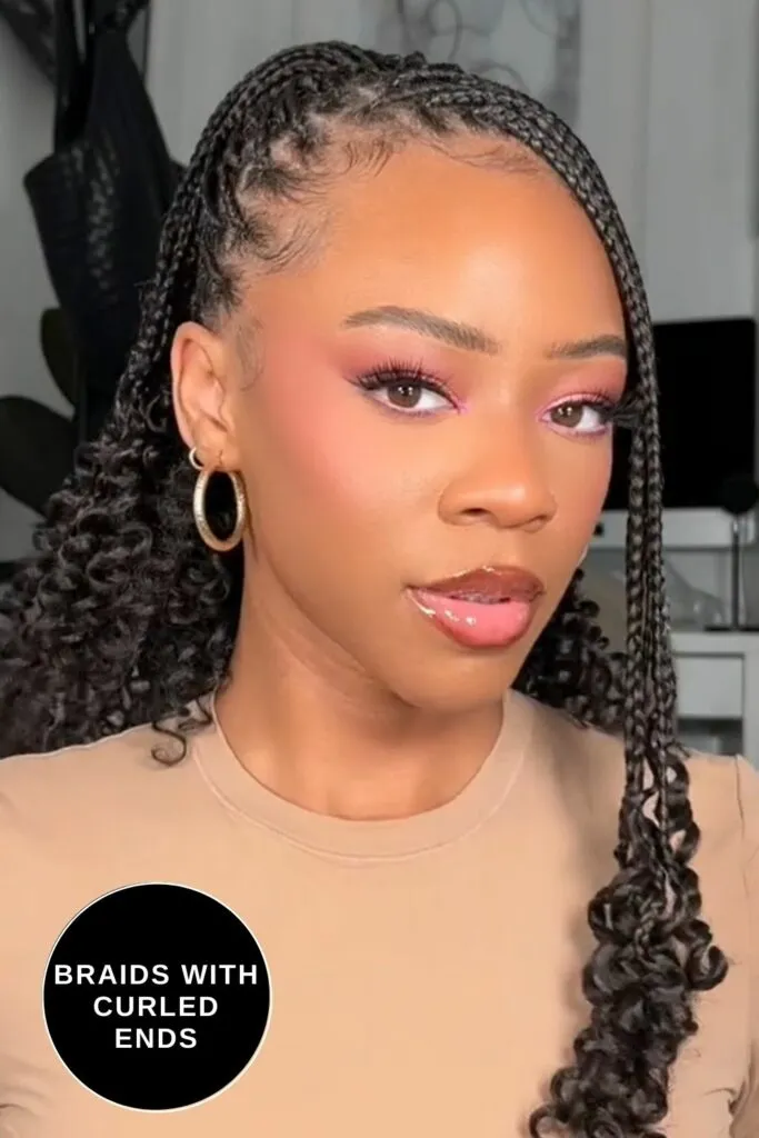 Braids with Curled Ends