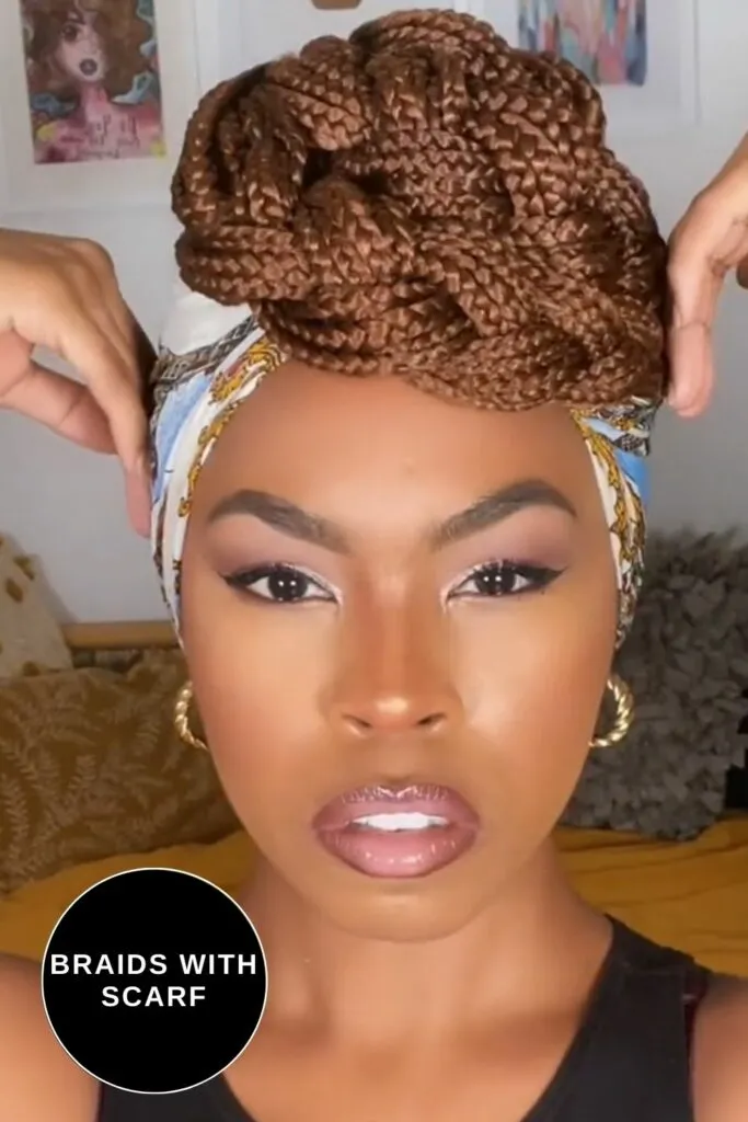 Braids with Headscarf