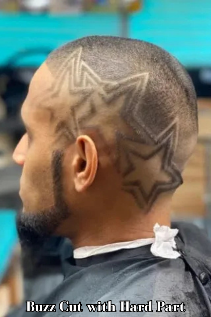 Buzz Cut with Hard Part