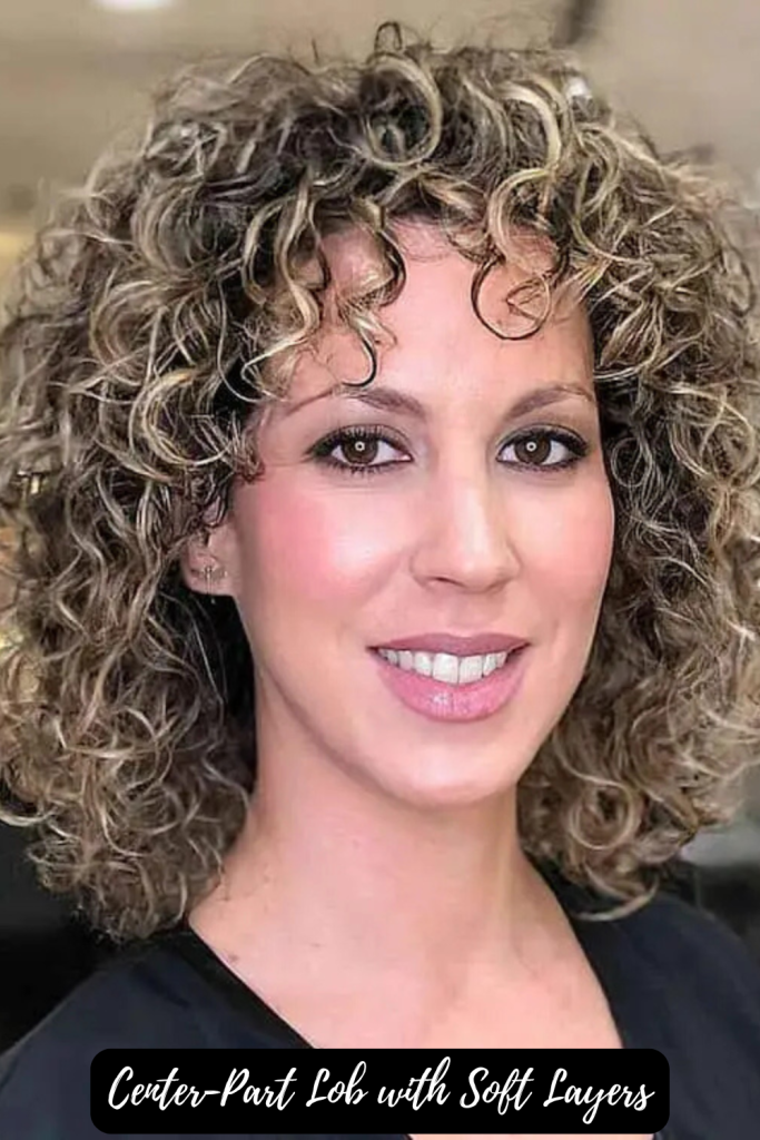 Center-Part Lob with Soft Layers