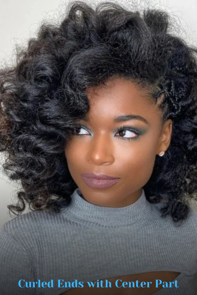 Curled Ends with Center Part
