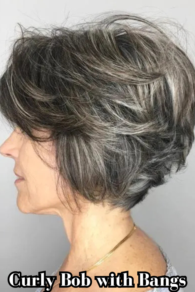 Curly Bob with Bangs