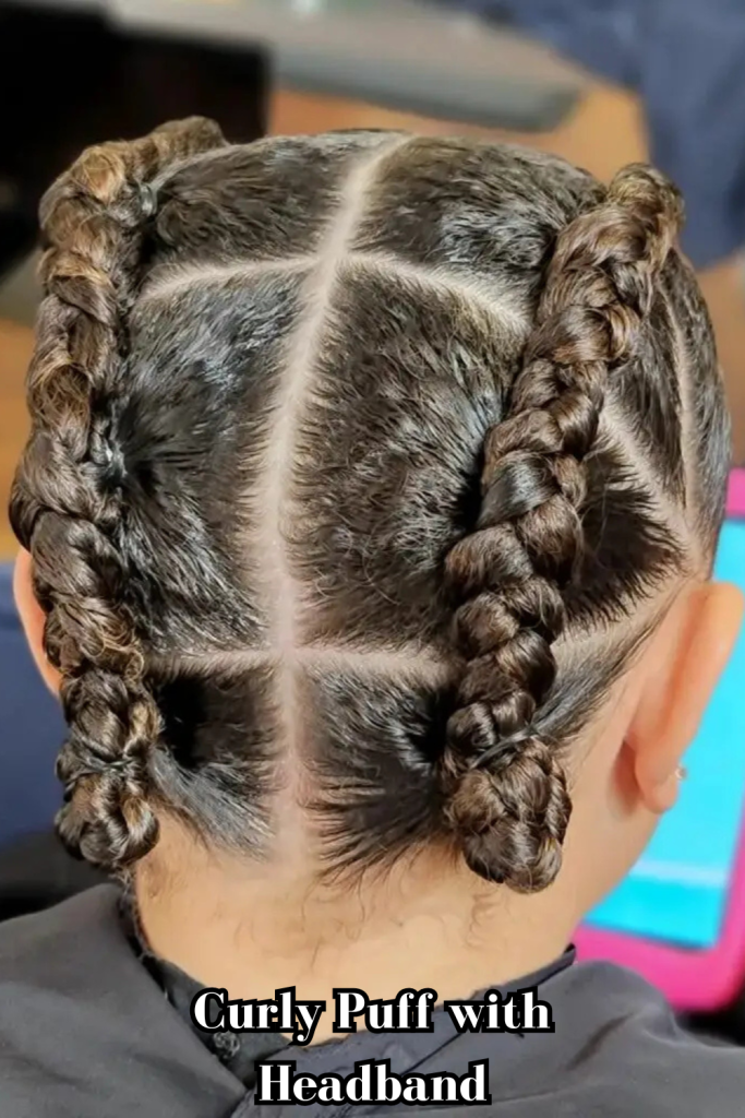 Curly Puff with Headband