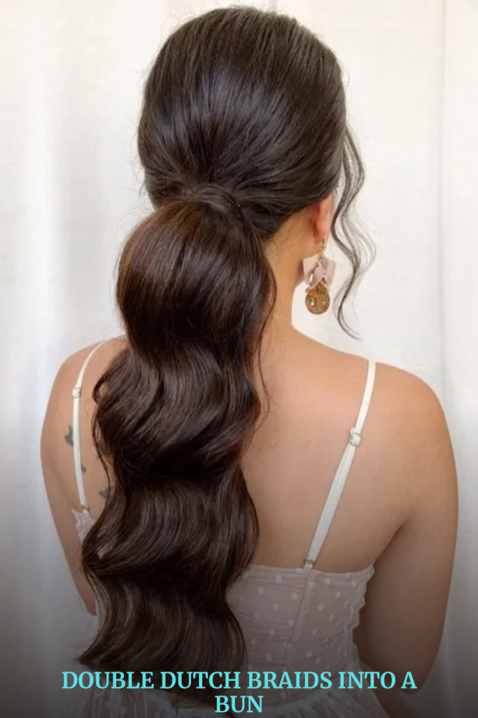 Double Dutch Braids into a Bun