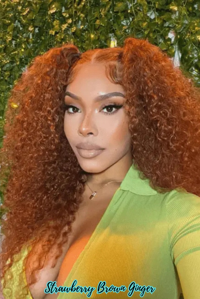 Ginger Brunette with Golden Ends