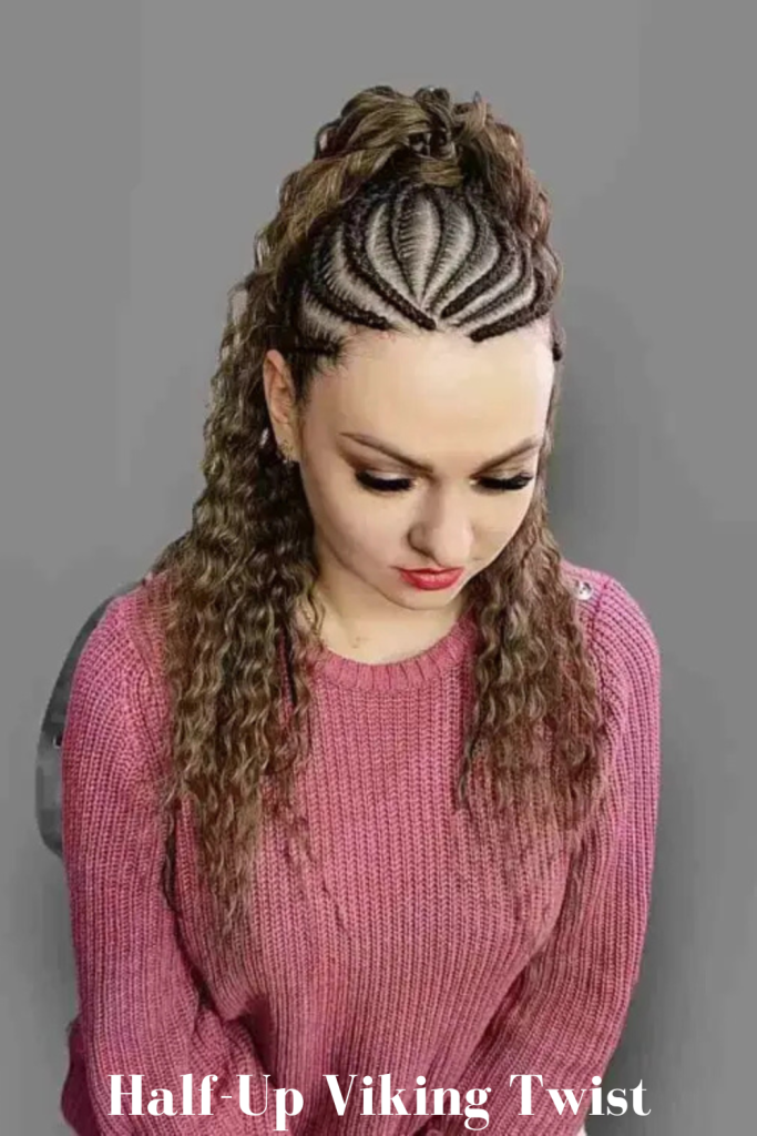 Half-Up Viking Twist