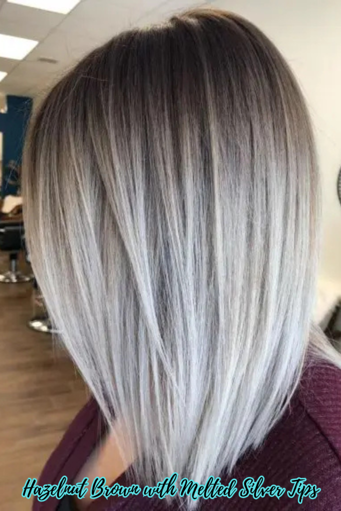 Hazelnut Brown with Melted Silver Tips