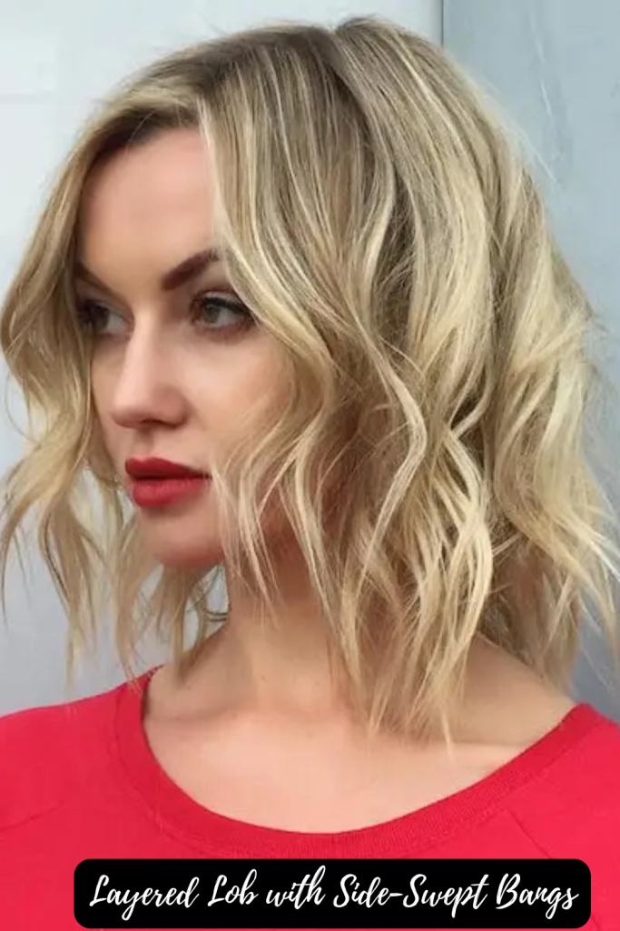 Layered Lob with Side-Swept Bangs