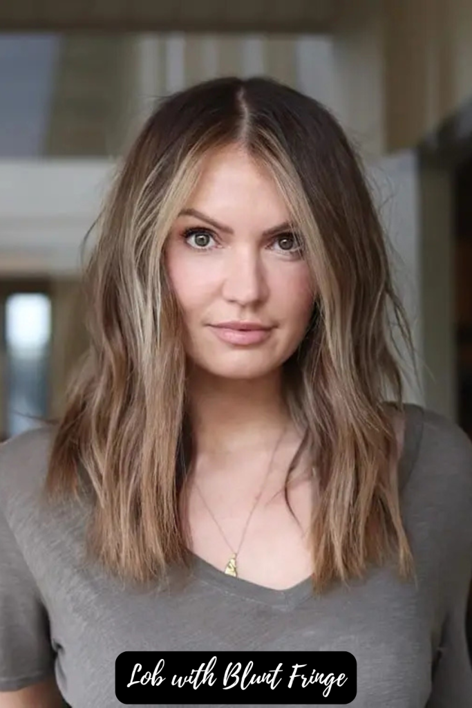 Lob with Blunt Fringe