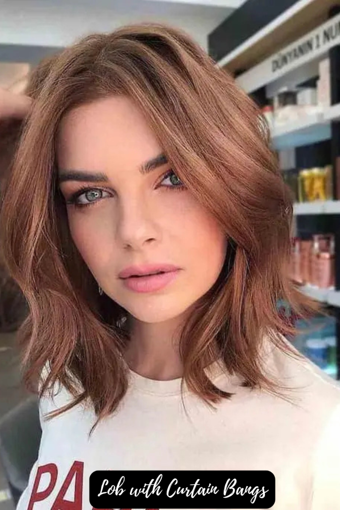 Lob with Curtain Bangs