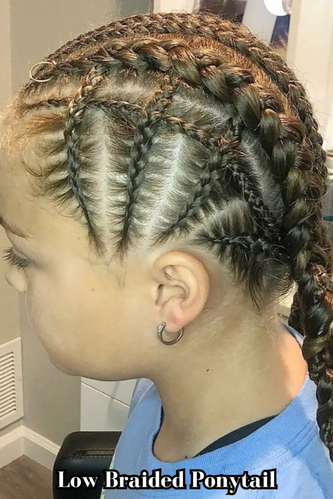 Low Braided Ponytail