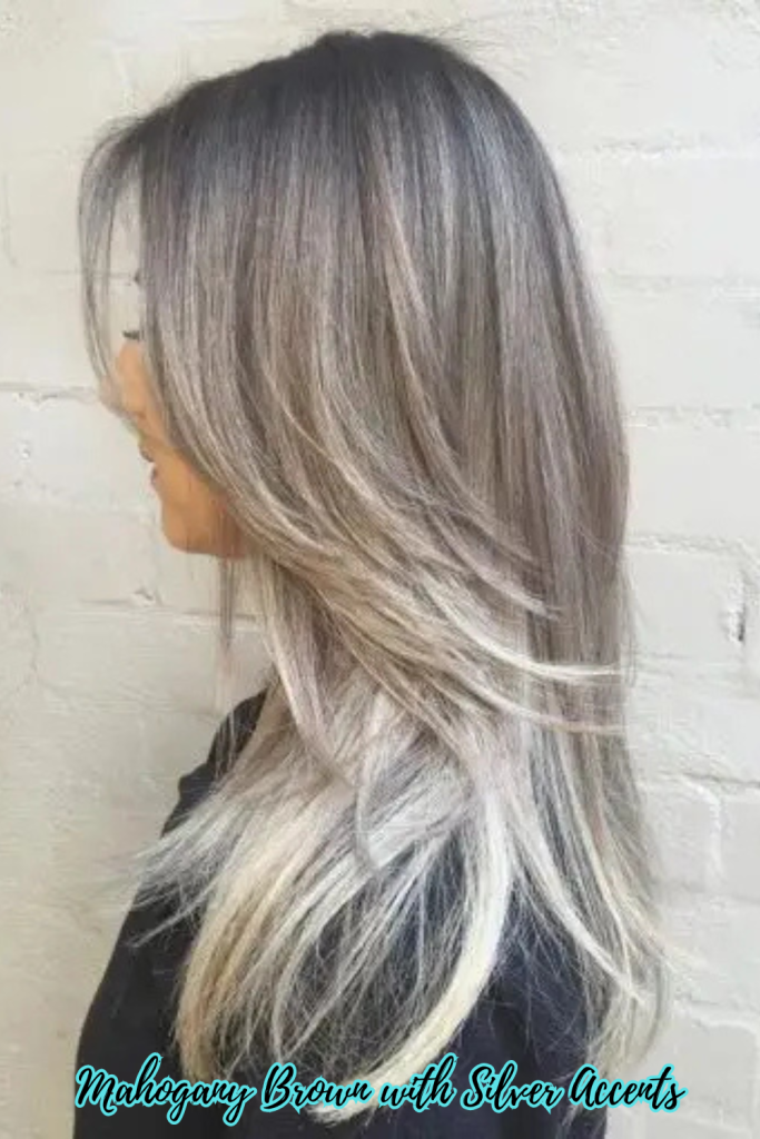 Mahogany Brown with Silver Accents