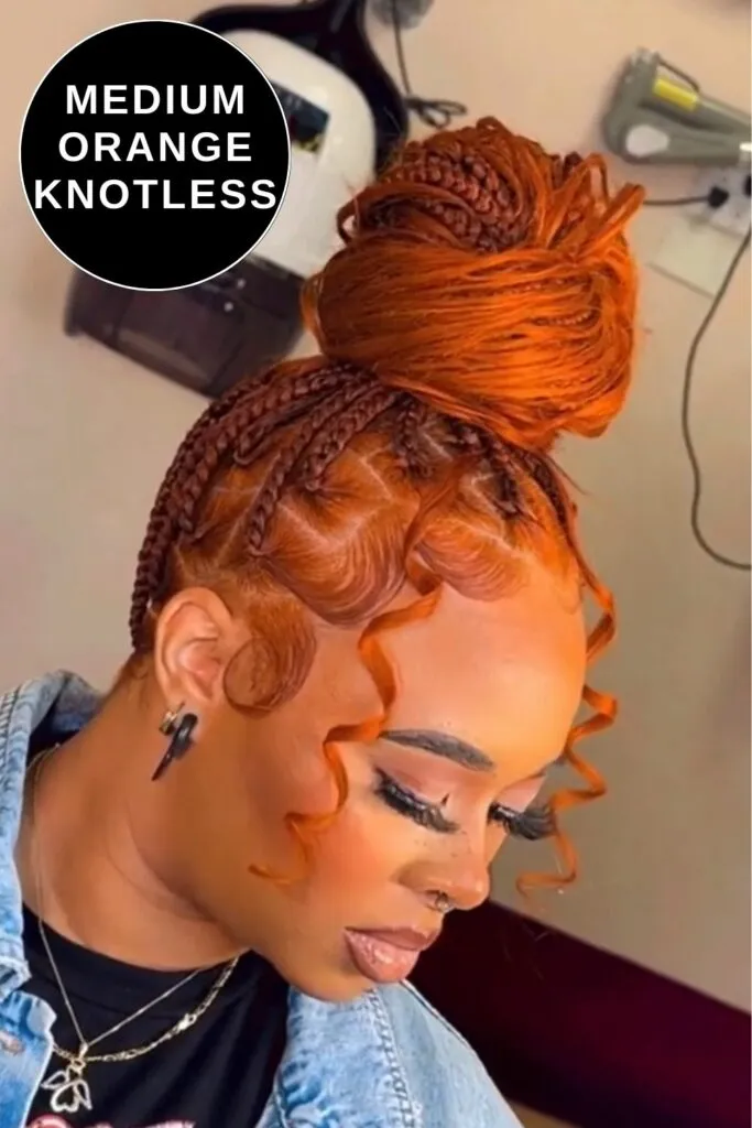 Medium Orange Knotless