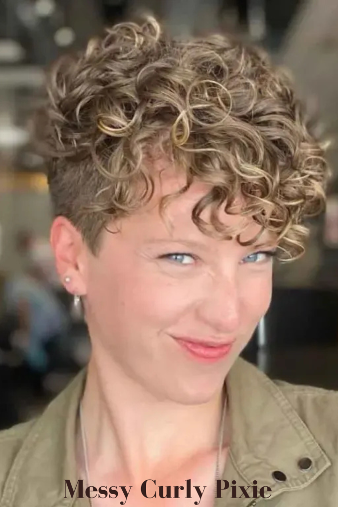 Messy Curly Pixie