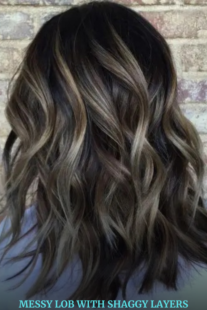 Messy Lob with Shaggy Layers