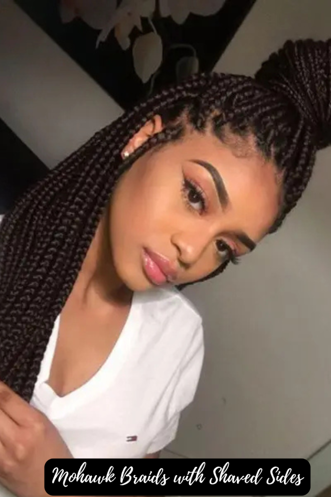 Mohawk Braids with Shaved Sides