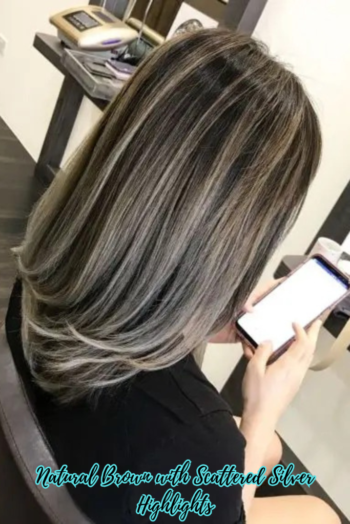 Natural Brown with Scattered Silver Highlights