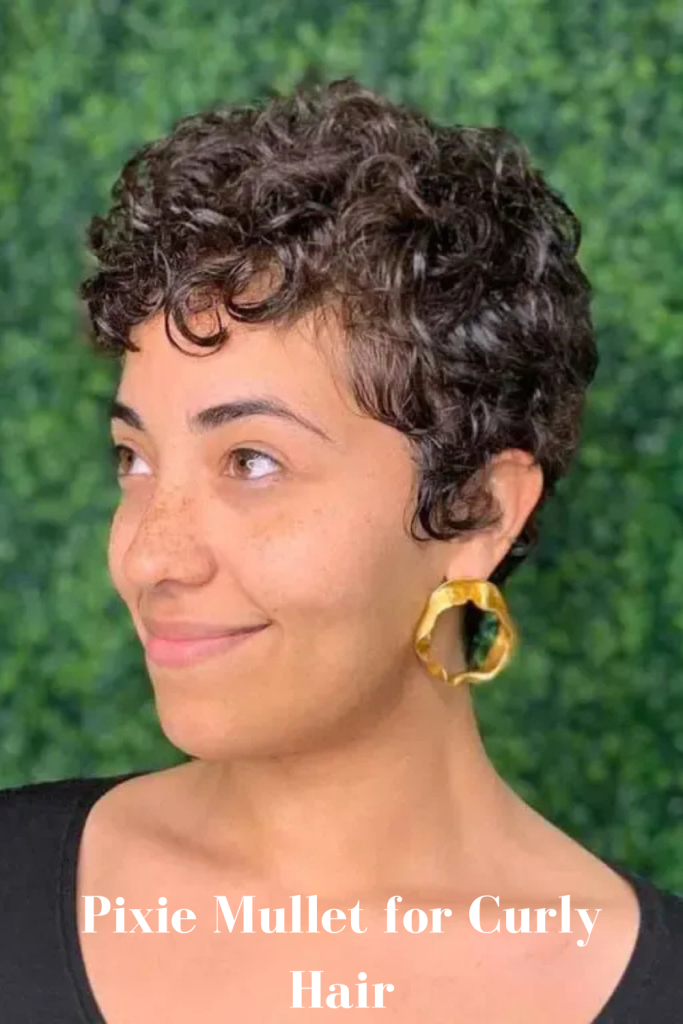 Pixie Mullet for Curly Hair