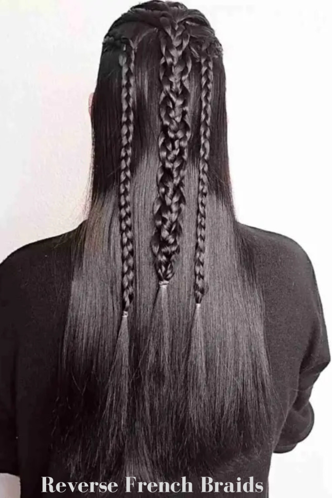 Reverse French Braids