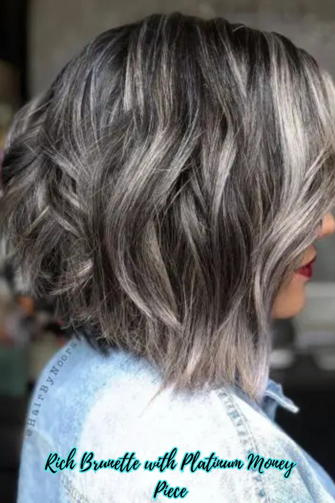 Rich Brunette with Platinum Money Piece