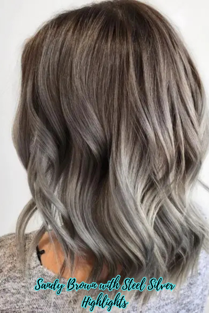 Sandy Brown with Steel Silver Highlights