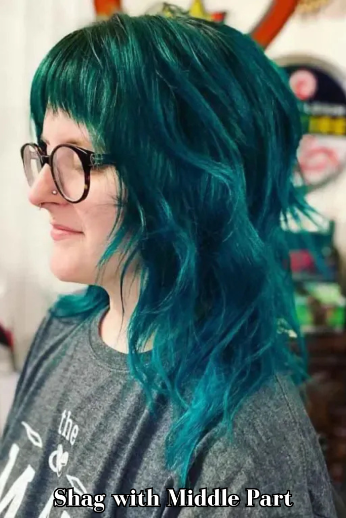 Shag with Middle Part