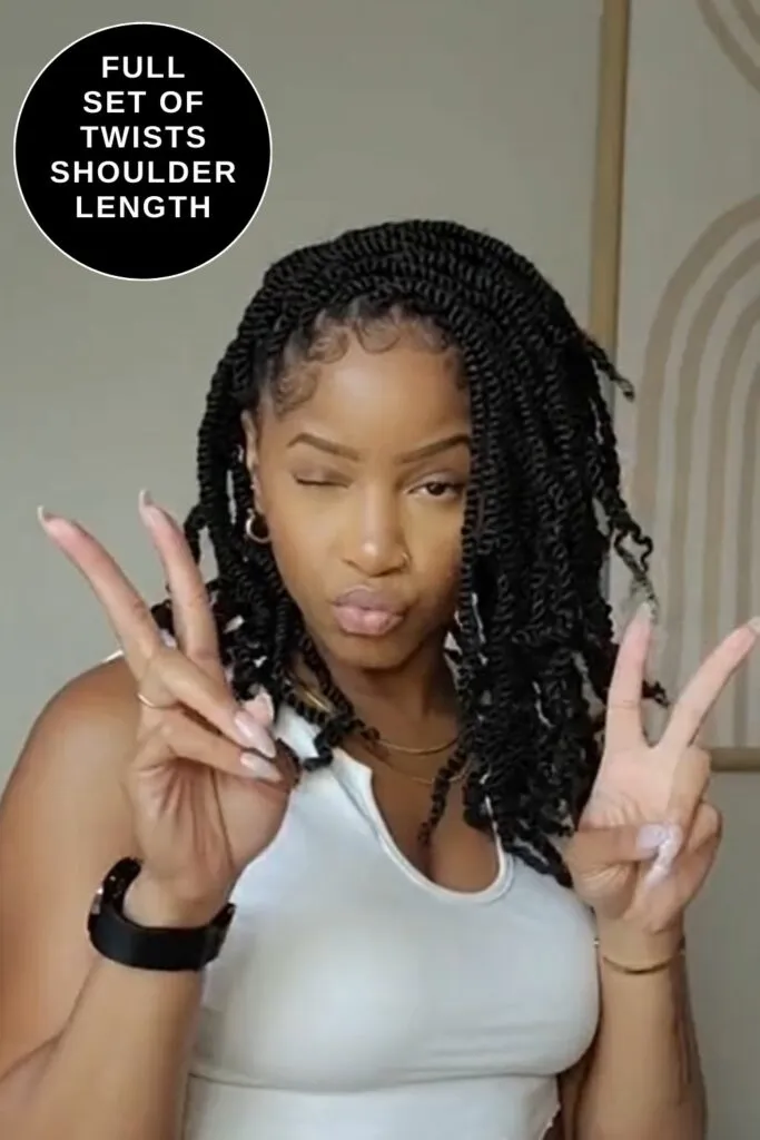 Shoulder Length Twists