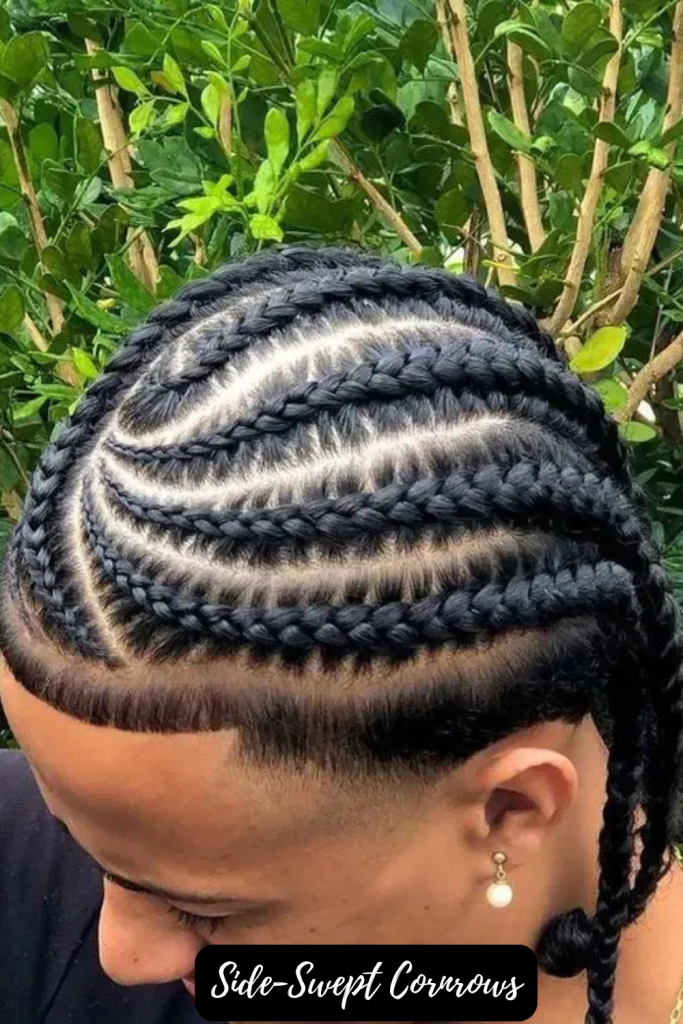Side-Swept Cornrows