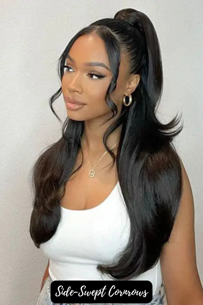 Side-Swept Cornrows