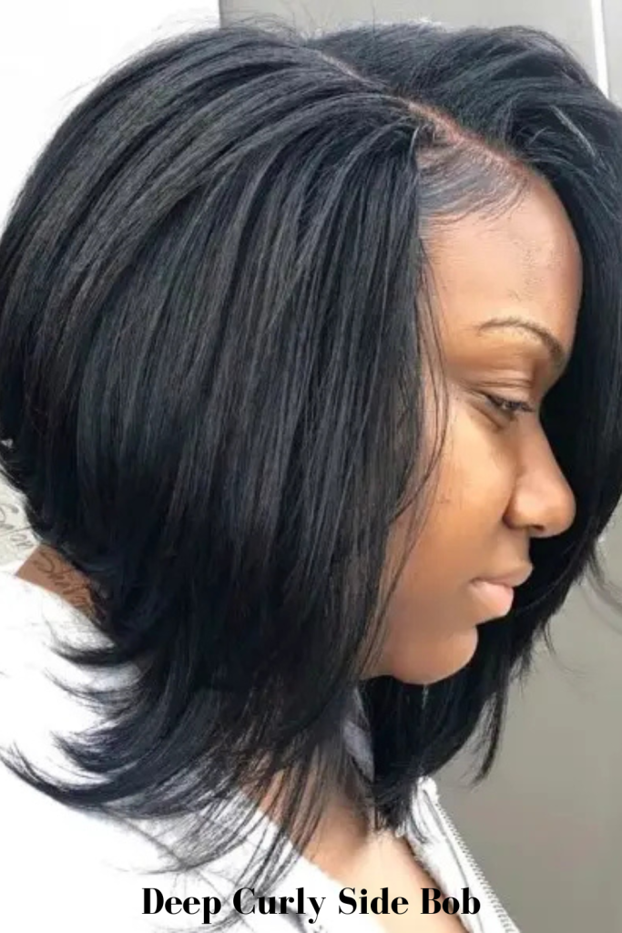 Deep Curly Side Bob