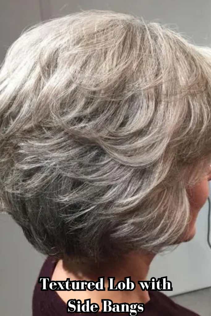 Textured Lob with Side Bangs