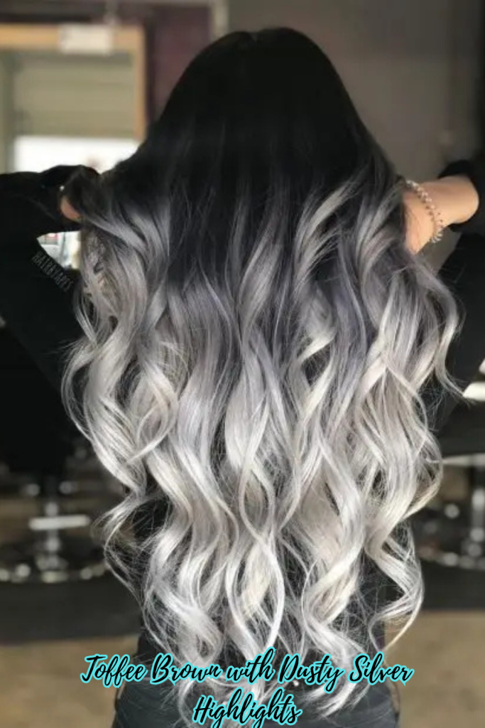 Toffee Brown with Dusty Silver Highlights