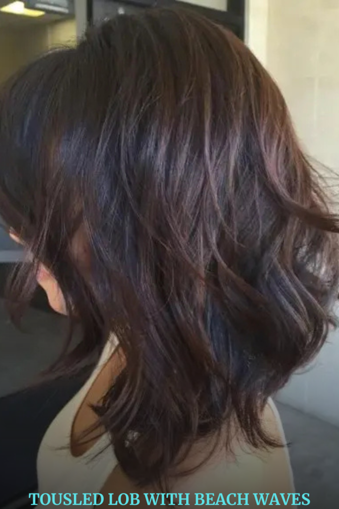 Tousled Lob with Beach Waves