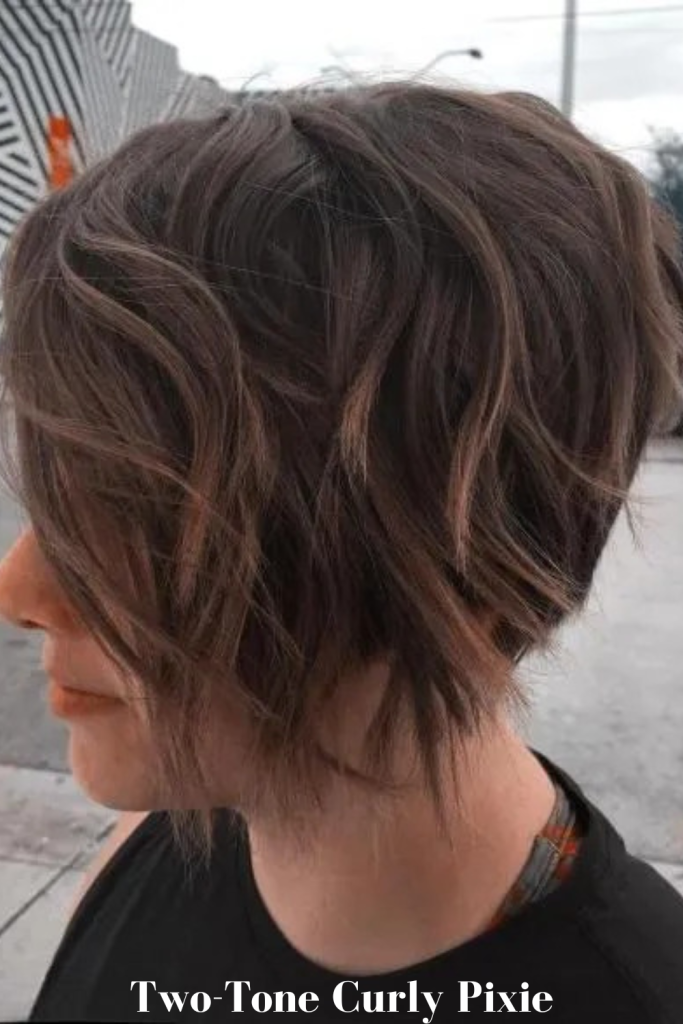 Two-Tone Curly Pixie