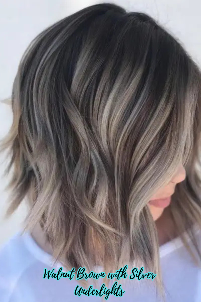 Walnut Brown with Silver Underlights