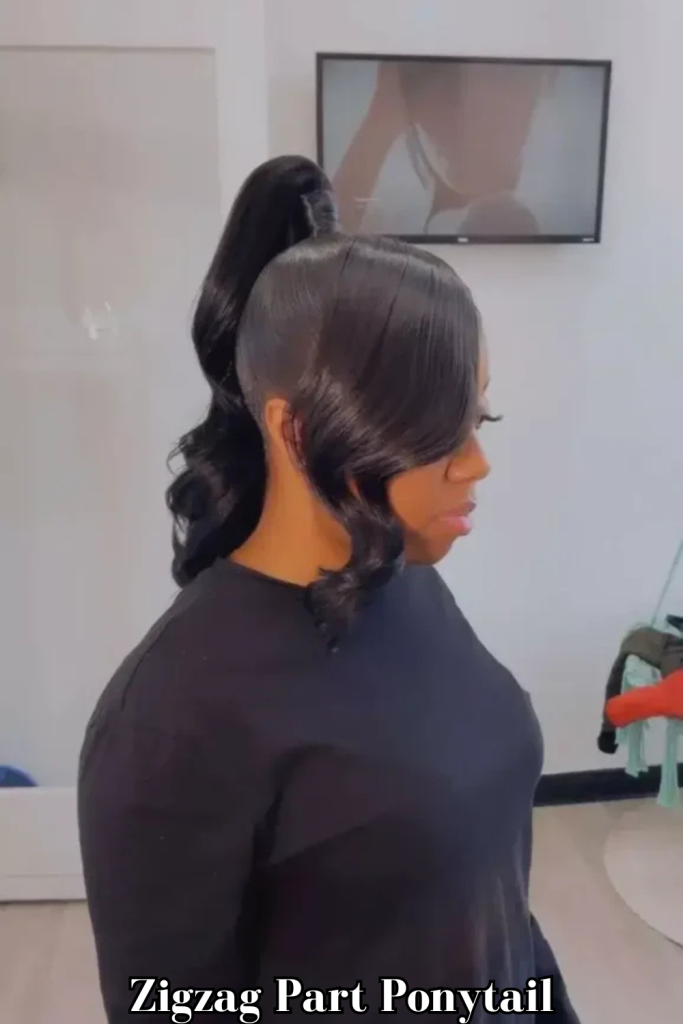 Zigzag Part Ponytail
