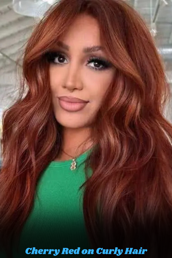 Cherry Red on Curly Hair